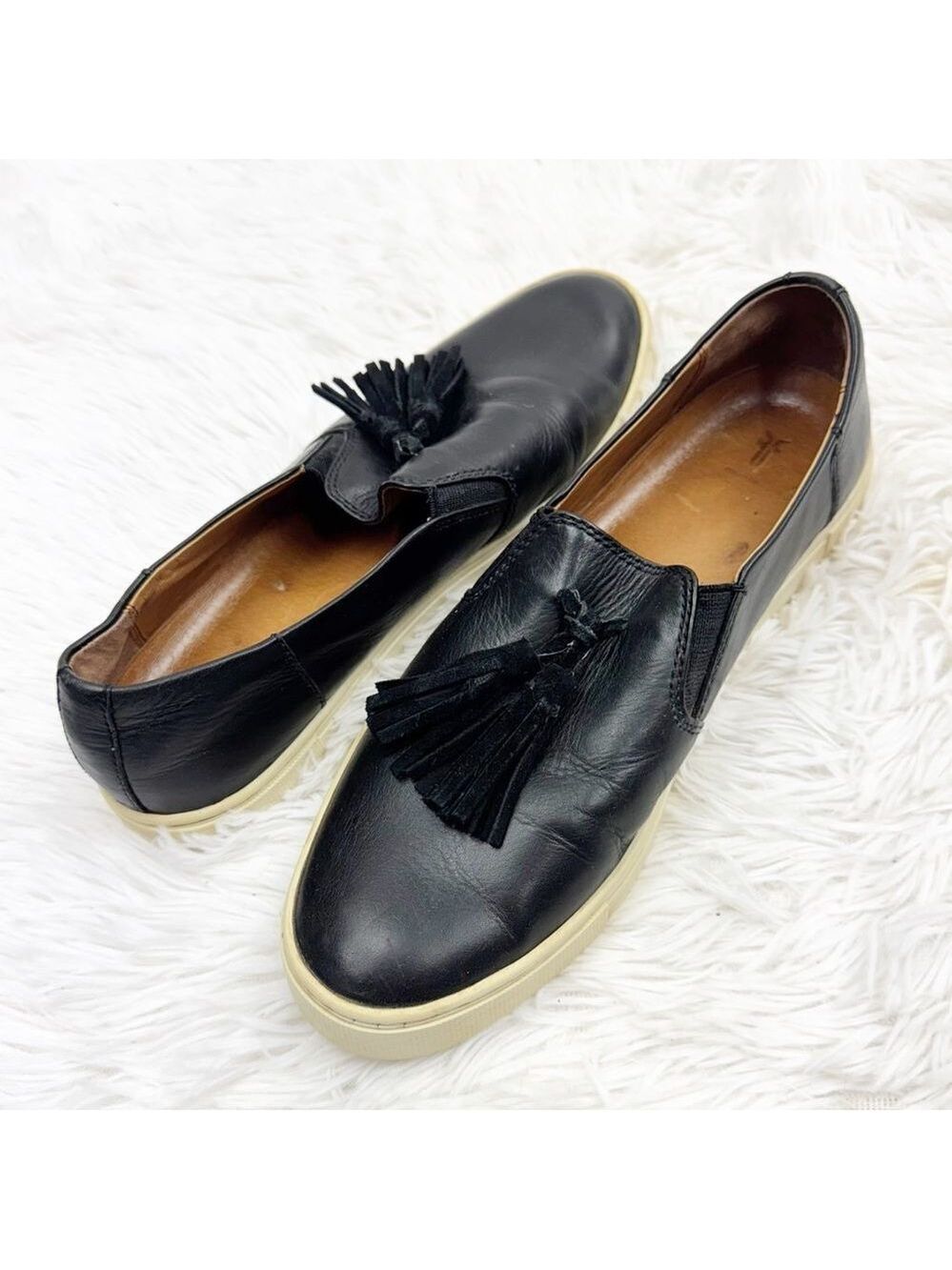 Frye Gemma Tassel Slip On Leather Shoes 9.5M